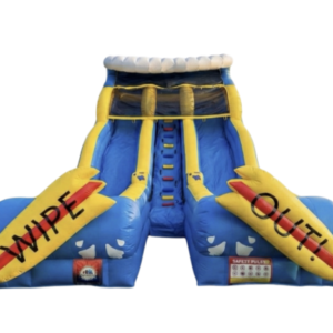 18ft Wipeout Dual Lane Water Slide